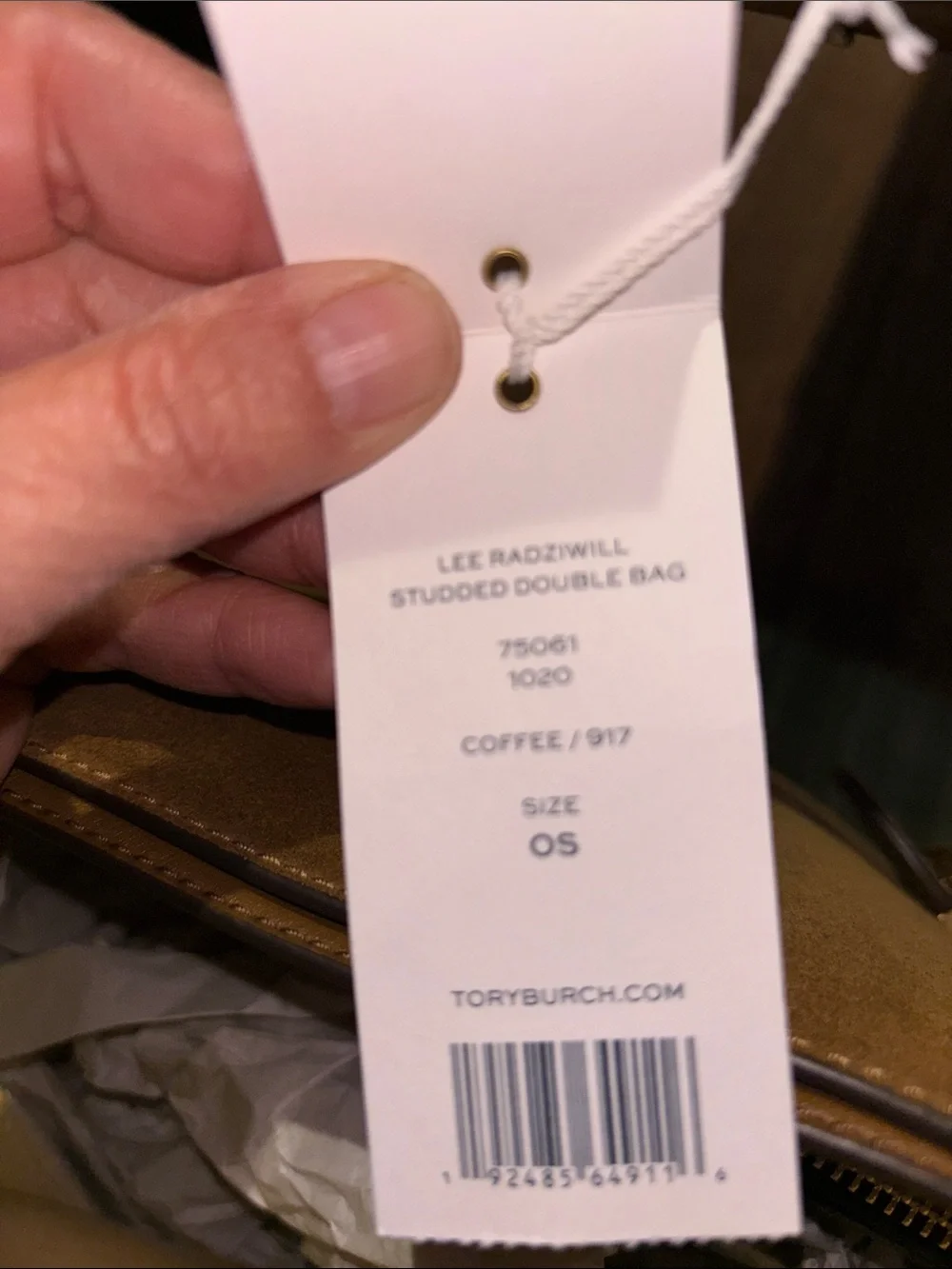 Tory Burch Lee Radzwill Suede Shoulder Bag in Tan with Gold Hardware